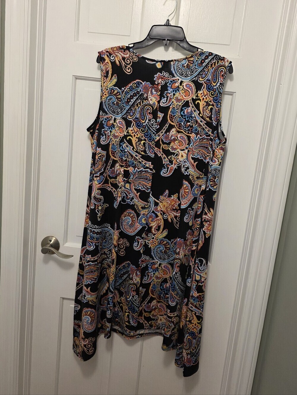 Avenue Black Paisley Print Sleeveless Knit Dress Size 18/20, Casual, Colorful - Picture 9 of 10